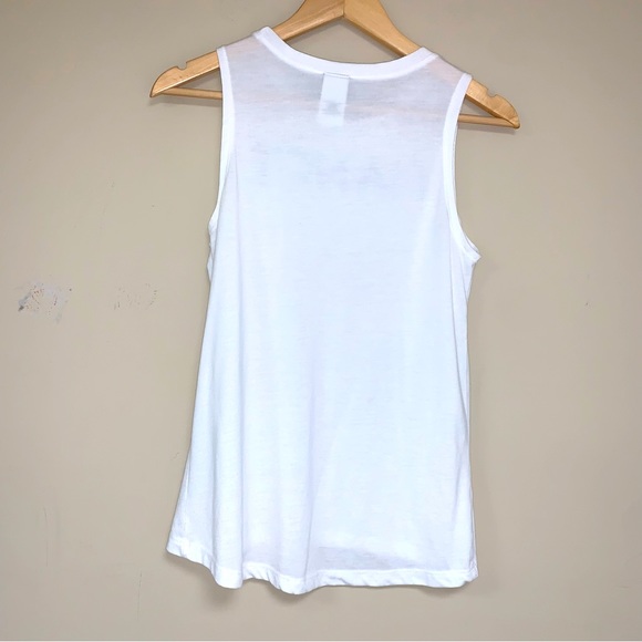 FIANCÉ White Tank Top Women’s Small Soft Spring Summer Shirt Modern Lux Blouse - Picture 5 of 10